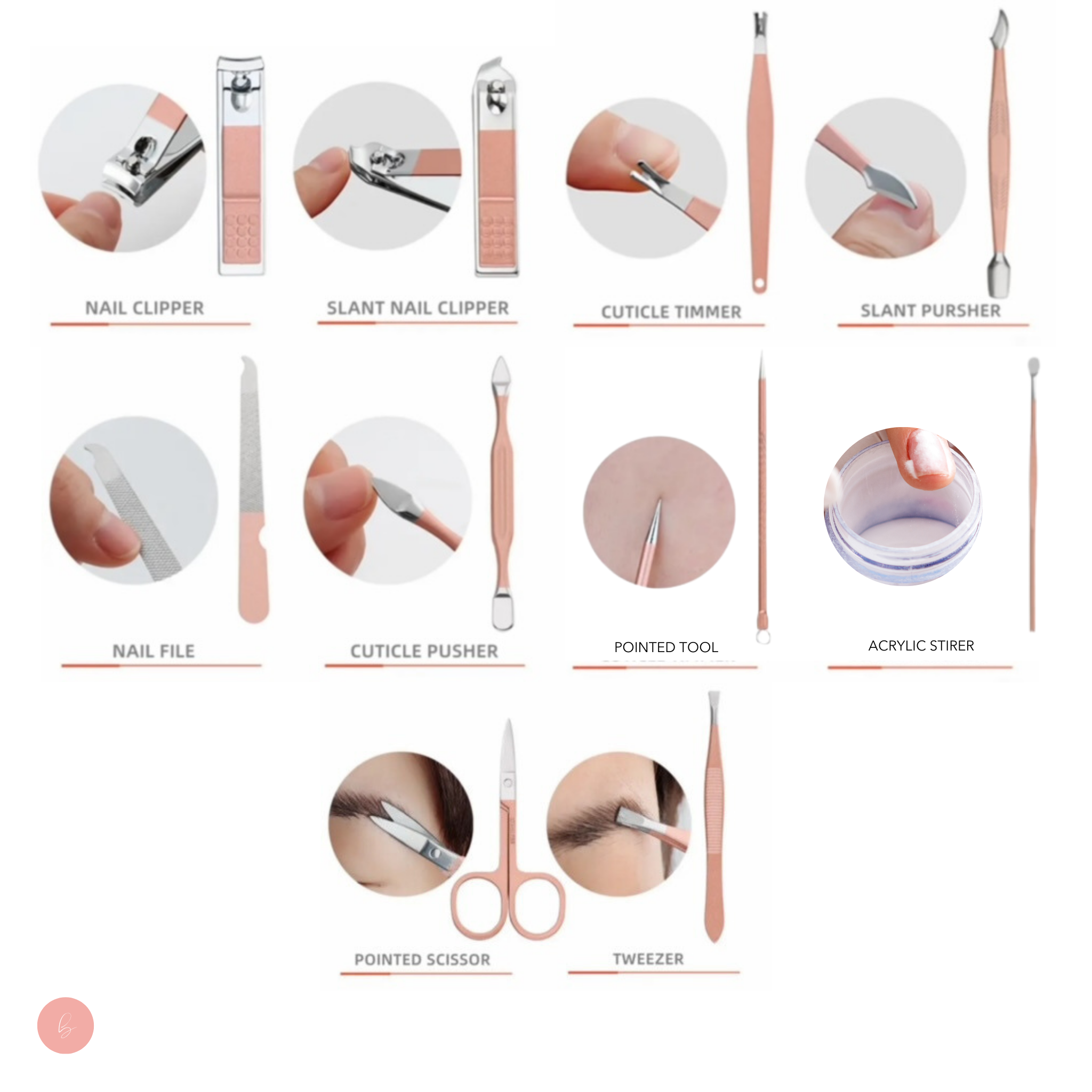 10-in-1 Travel Manicure Kit | BarBella Co.
