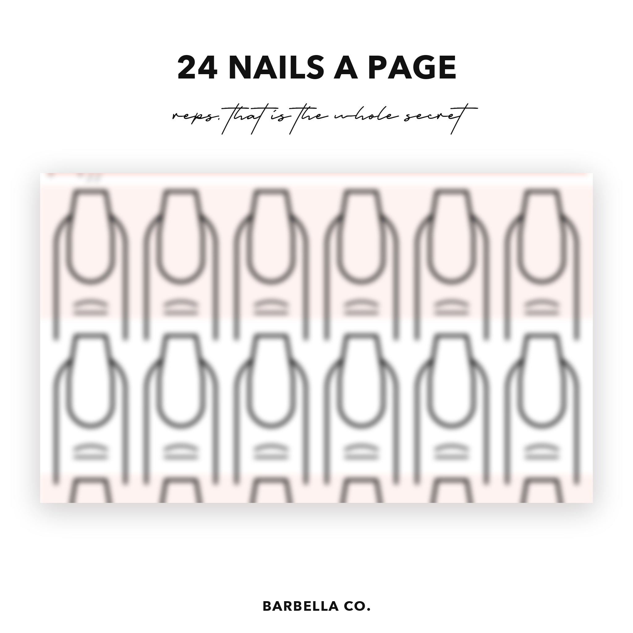 Coffin Nail Art Practice Template – Printable Planner PDF