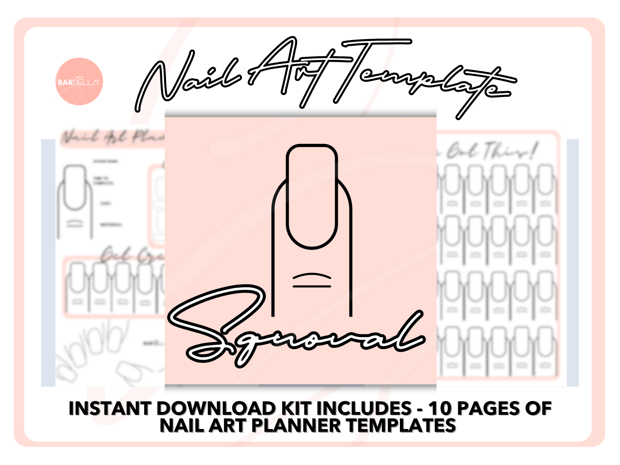 SQUARE NAIL ART PLANNER TEMPLATE