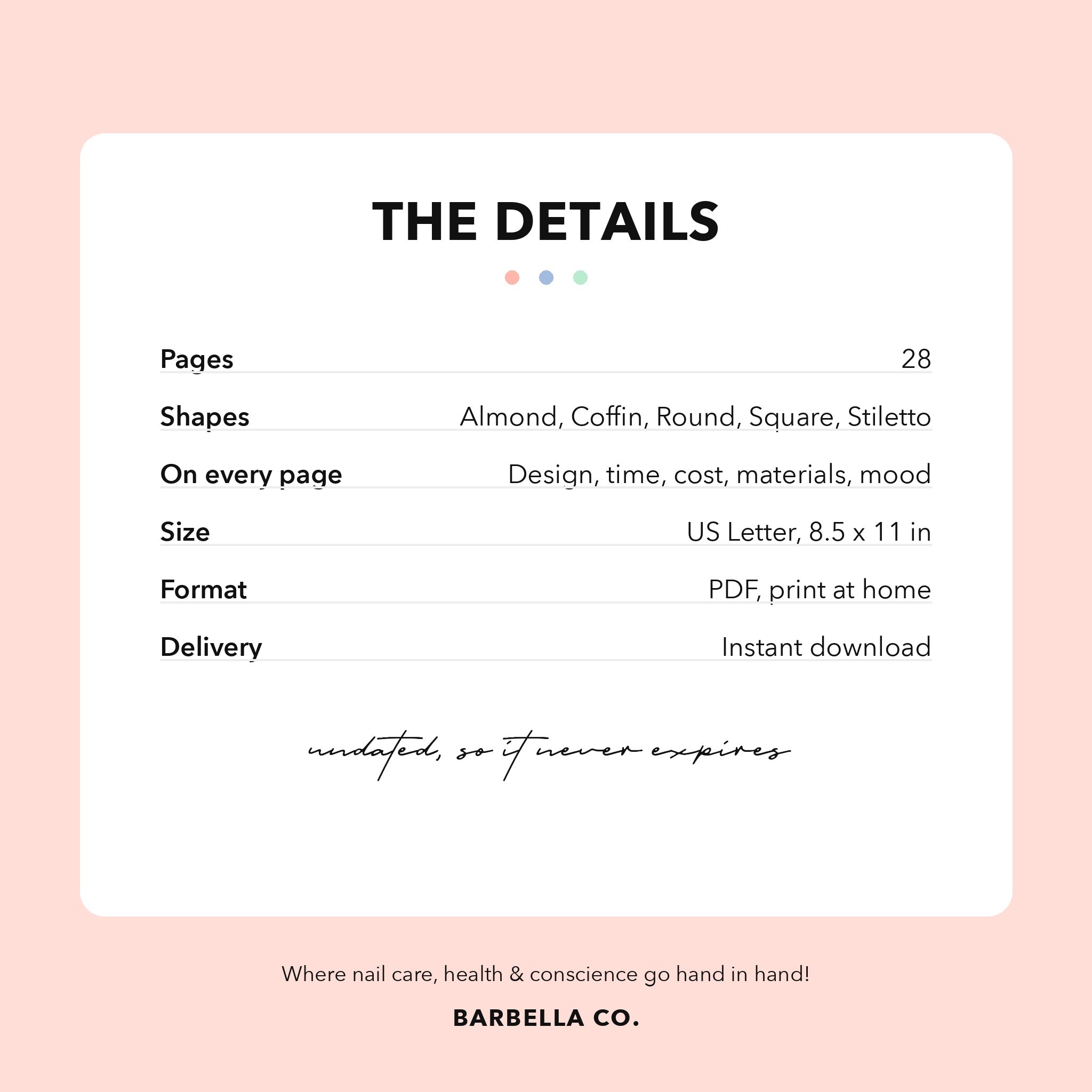 Nail Art Planner Kit Bundle, Instant Download